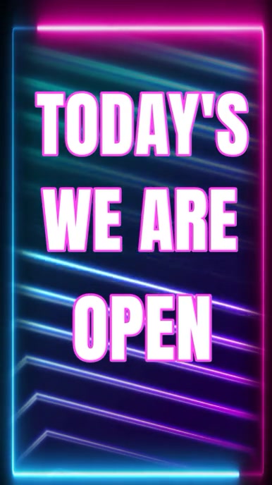 TODAY'S WE ARE OPEN TIK TOK VEDIO Film TikTok template