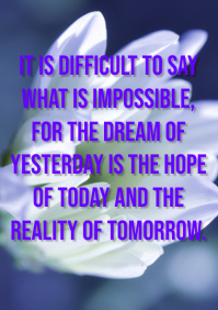 TODAY AND TOMORROW QUOTE TEMPLATE | PosterMyWall