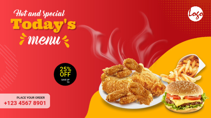 Today Food 's Menu Twitter post template