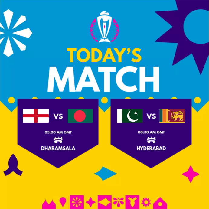Sunday Match Today match Schedule Template | PosterMyWall