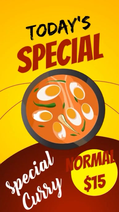 today special curry dish restuarant ad Template | PosterMyWall