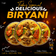 Today special Delicious biryani template Kvadrat (1:1)