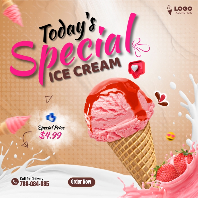 Ice Cream Ad Poster at Lucinda Mccathie blog