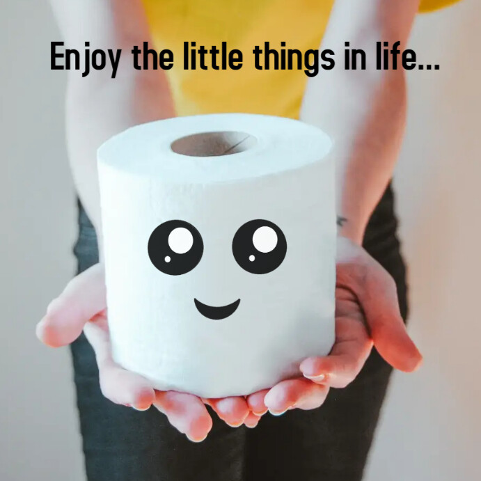 Toilet paper instagram humor Instagram-Beitrag template