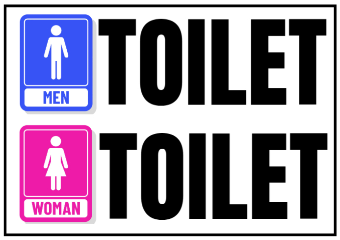 Toilet sign Template | PosterMyWall