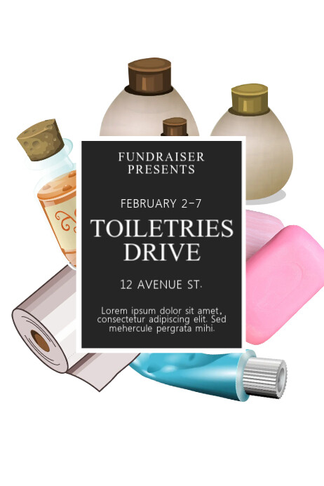 Toiletries Drive Flyer Template Poster