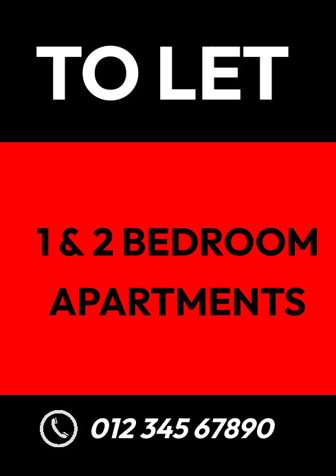 Tolet apartment for rent Template | PosterMyWall