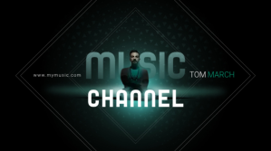 TOM MARCH MUSIC CHANNEL DJ Youtube Art Coverfoto til YouTube-kanal template