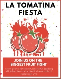 tomatina fiesta video Løbeseddel (US Letter) template