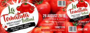 Tomatina ticket enter one custom design Facebook-coverfoto template