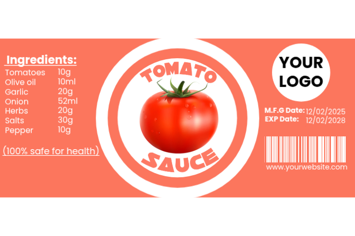 White Shito Sauce Label Labels Template | PosterMyWall