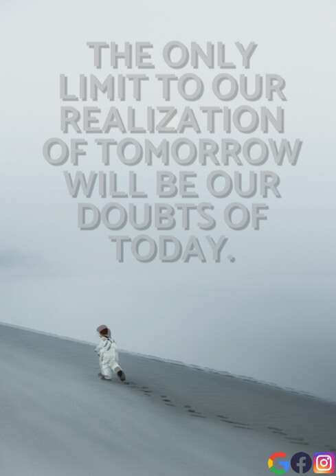 TOMORROW AND TODAY QUOTE TEMPLATE | PosterMyWall