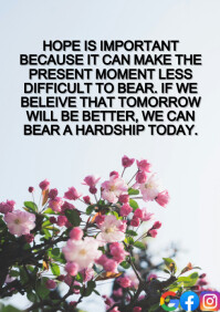 TOMORROW AND TODAY QUOTE TEMPLATE | PosterMyWall
