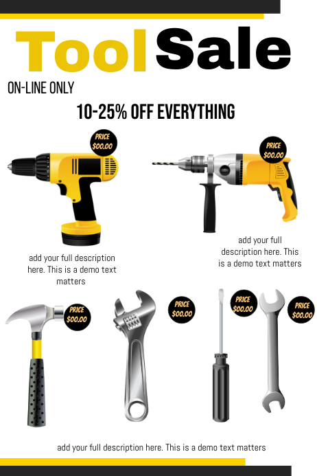 Tools Spring Sale Tool Sale Template | PosterMyWall
