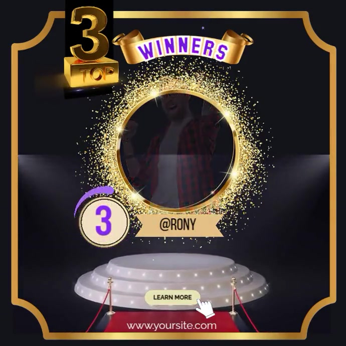 3 Winner Fun Design TOP 3 photo winners contest Template | PosterMyWall
