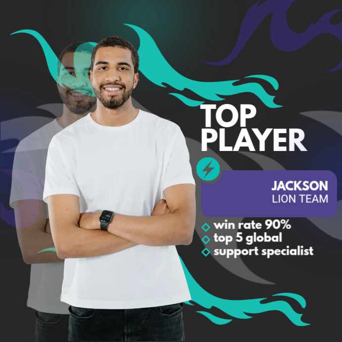 Top Player Game AD Instagram Post template