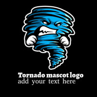 Tornado mascot logo template