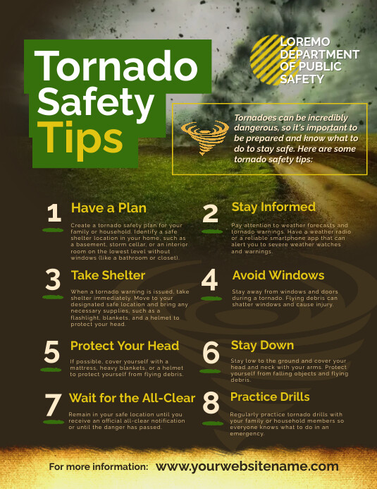 Copy Of Tornado Safety Tips Flyer PosterMyWall Copy Of Tornado Safety Tips Flyer Postermywall