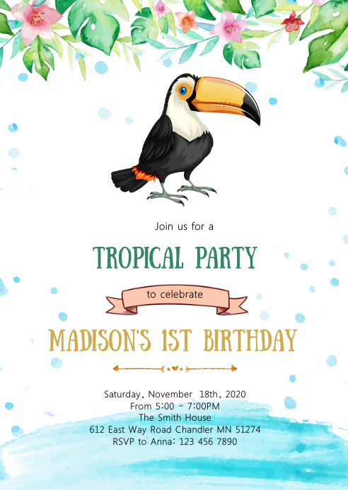 Modele Invitation De Fete D Anniversaire Toucan Postermywall Modele Invitation De Fete D Anniversaire Toucan Postermywall