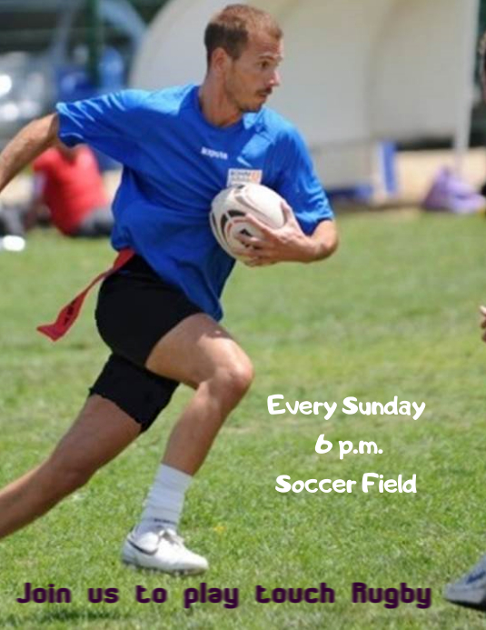 Touch Rugby Template | PosterMyWall