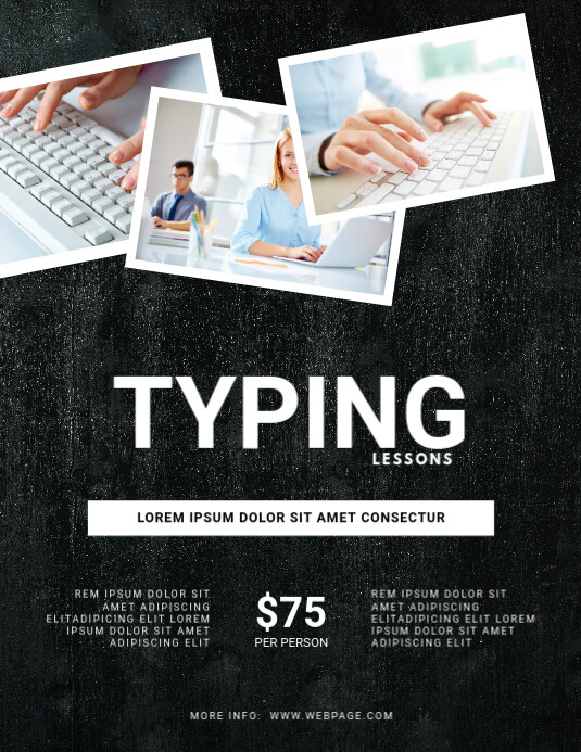 Touch Typing Lessons Flyer Template PosterMyWall Touch typing lessons flyer template postermywall