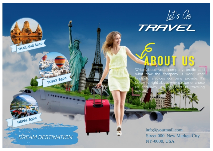 Tour & Travel A6 template