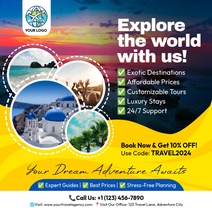 Tour & Travel Instagram Post template