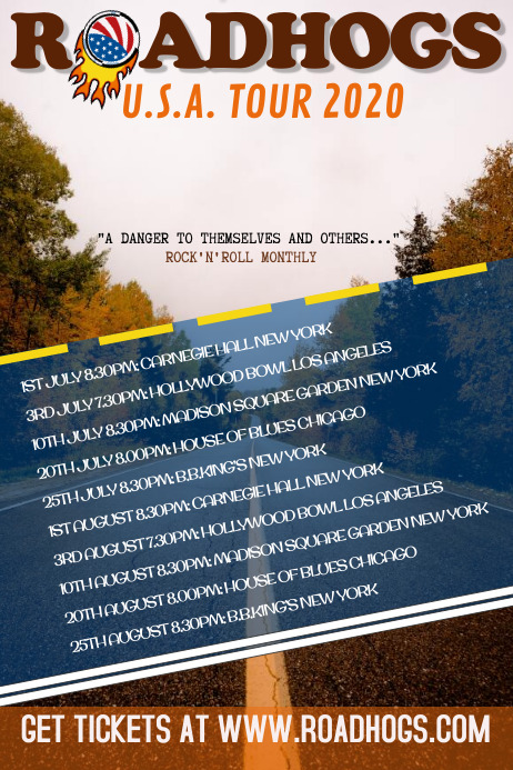 Tour Poster Template | PosterMyWall