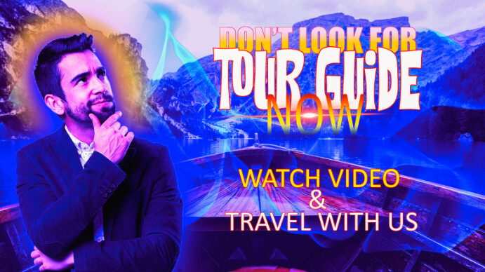 Tour guide video thumbnail template