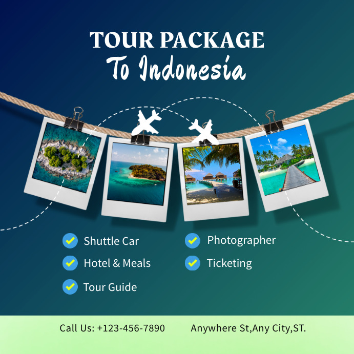 Tour Package Publicação no Instagram template