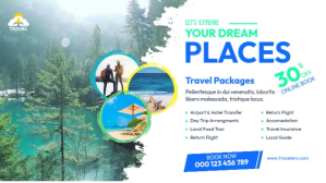 Tour Travel Agency Digital Display template