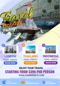 Tourism Video Ads A4 template