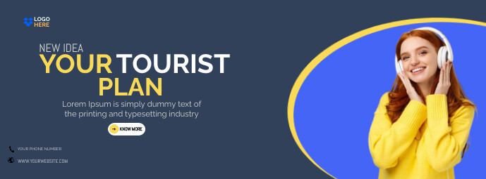 TOURIST plan facebook cover template