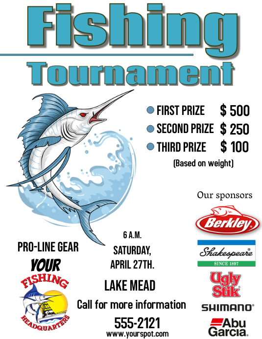 FISHING TOURNAMENT Template PosterMyWall