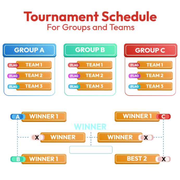 Tournament Schedule Sheet Template | PosterMyWall