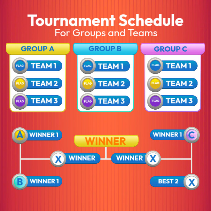 Tournament Schedule Template Design | PosterMyWall