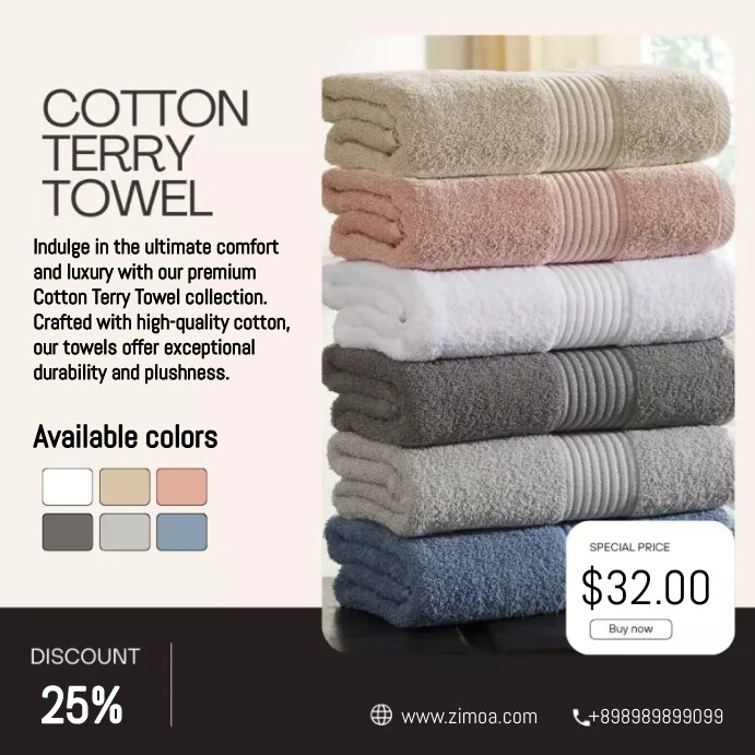 Towel sale Template PosterMyWall