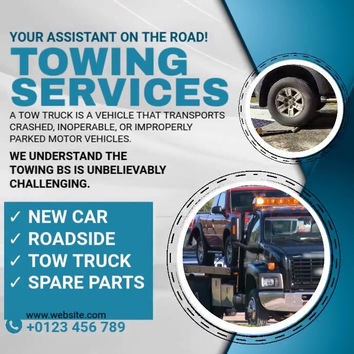 Towing Services Instagram Post template