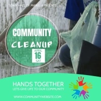 town cleanup announcement poster template