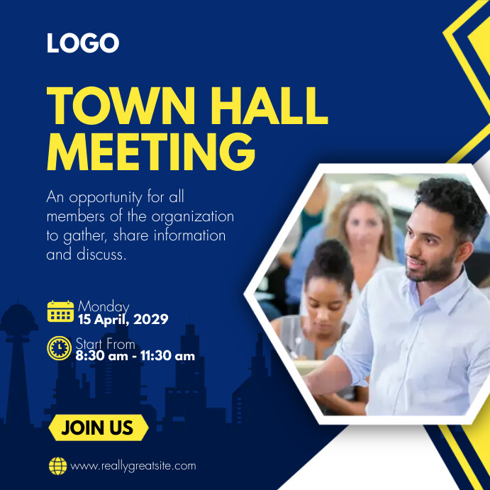 TOWN HALL MEETING Template | PosterMyWall