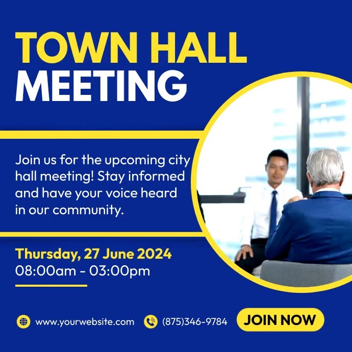 Town Hall Meeting Instagram Post template