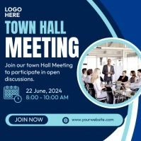 Town Hall Meeting โพสต์บน Instagram template