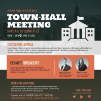 Town Hall Meeting Instagram Post template