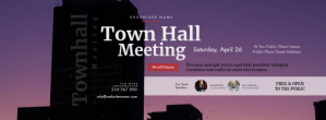 Town Hall Meeting Facebook Cover Photo Facebook-coverfoto template