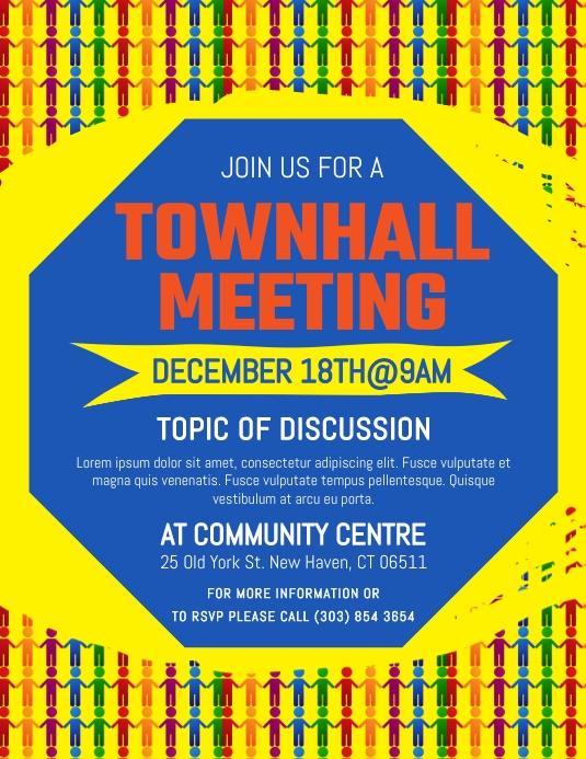 Town Hall Meeting Flyer Template PosterMyWall