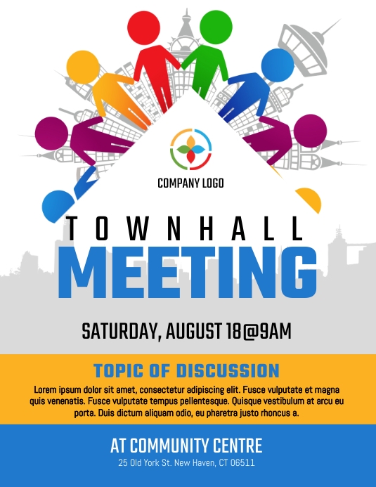 Town Hall Meeting Flyer Template PosterMyWall