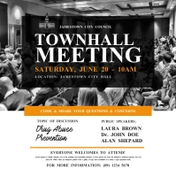 Town Hall Meeting Instagram Post template