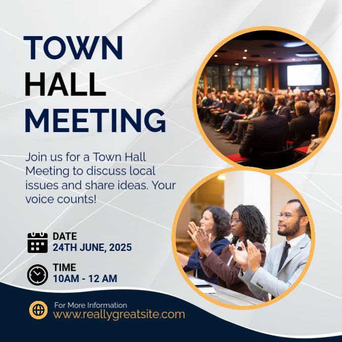 Town Hall Meeting Instagram Post Template | PosterMyWall