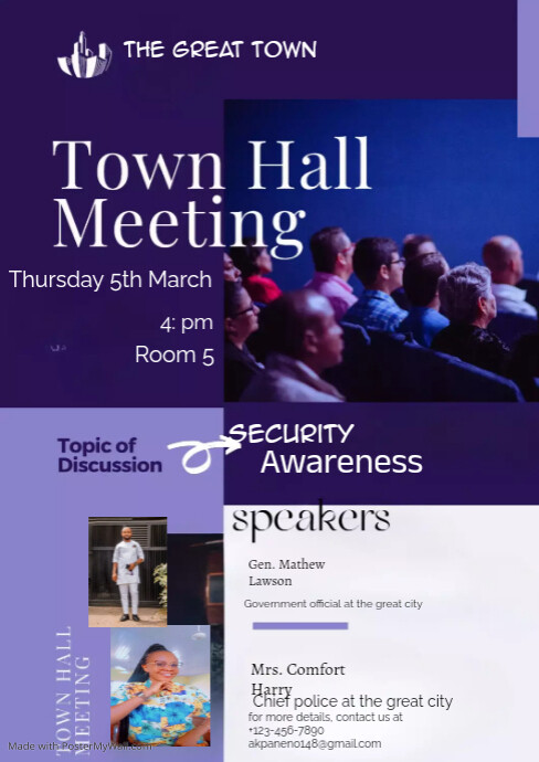 Copy of Town hall meeting template | PosterMyWall