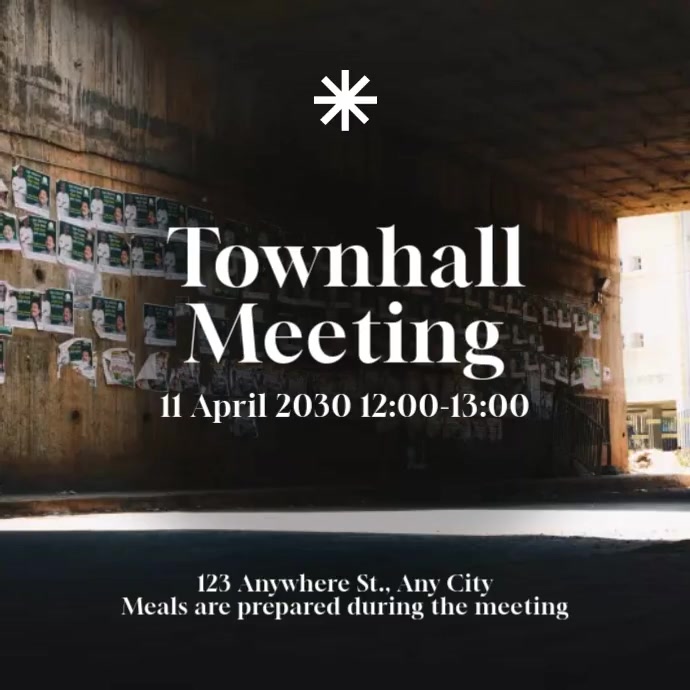 town hall meeting template สี่เหลี่ยมจัตุรัส (1:1)